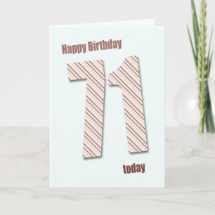 Carte de 71e anniversaire