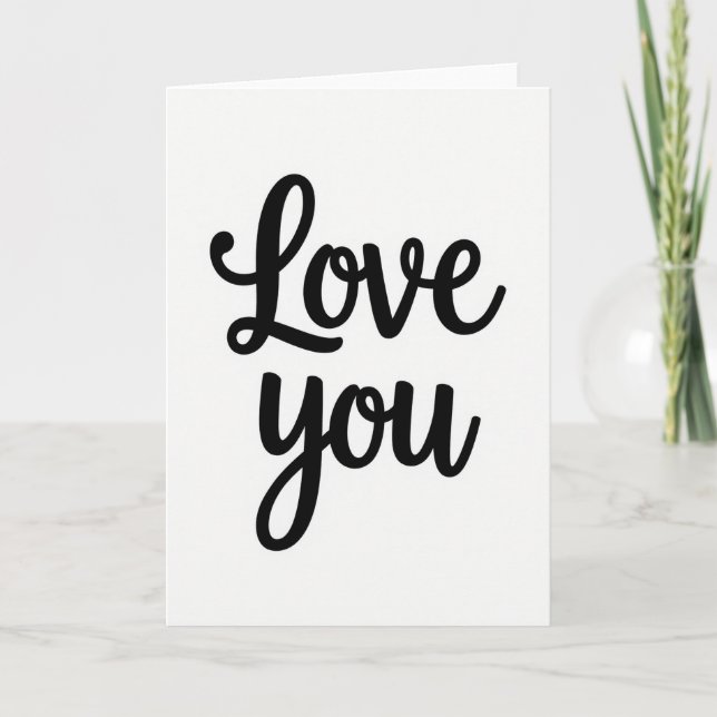 Carte de amour classique blanche (Devant)