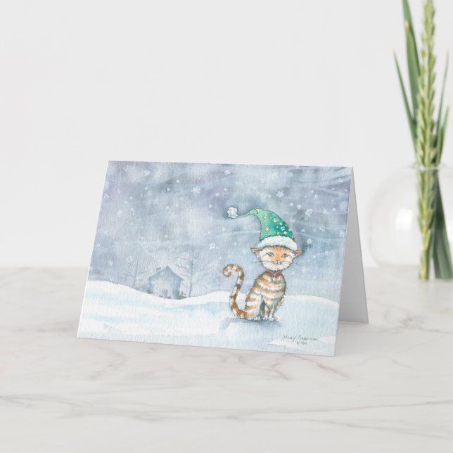 Carte de attente de vacances de Père Noël (Devant)