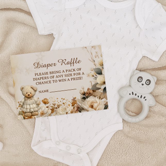 Carte de Baby shower à rabat de l'ours en peluche  (Créateur téléchargé)