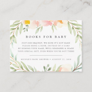 Carte de Baby shower Airy Floral Book Request