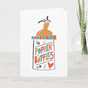 Carte de Baby shower amusante Poppin Bottle