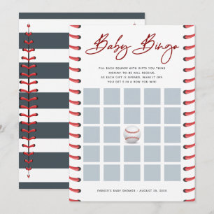 Carte de baby shower   Balle de baseball
