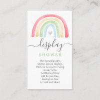 Carte de Baby shower Boho Rainbow Display