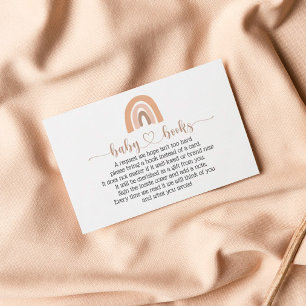 Carte de Baby shower Boho Rainbow Pink Book