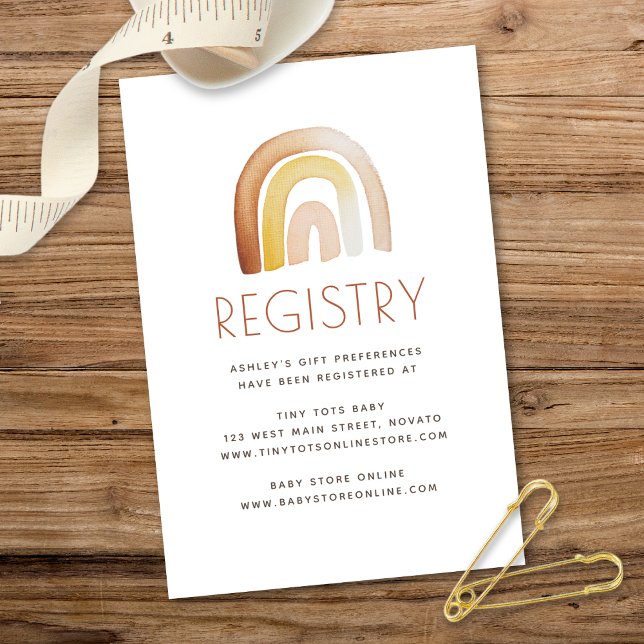 Carte de Baby shower Cadeau Cute Boho Rainbow (Créateur téléchargé)