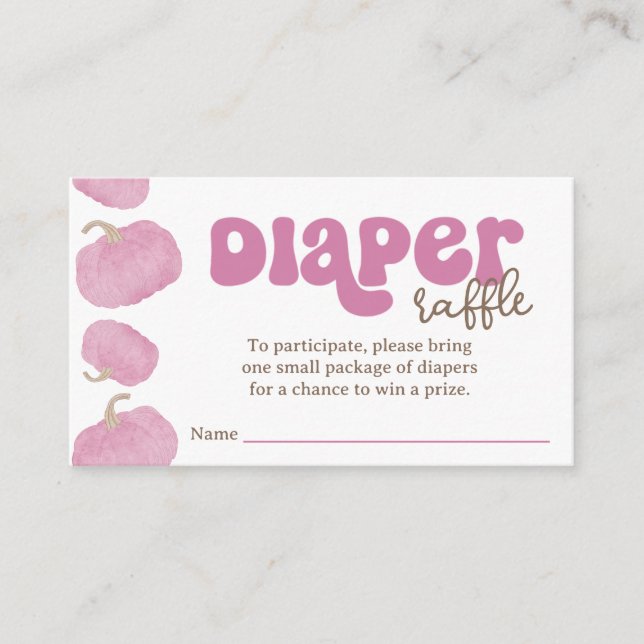 Carte de Baby shower Citrouille rose (Devant)