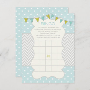 Carte de Baby shower de Blue Green Pois