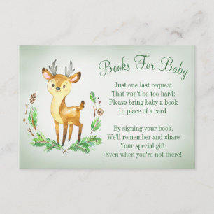Carte de Baby shower de Deer Woodland Apportez Un