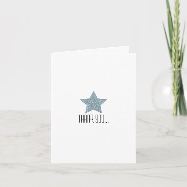 CARTE DE BABY SHOWER DE MERCI DE SCINTILLEMENT DE (Devant)