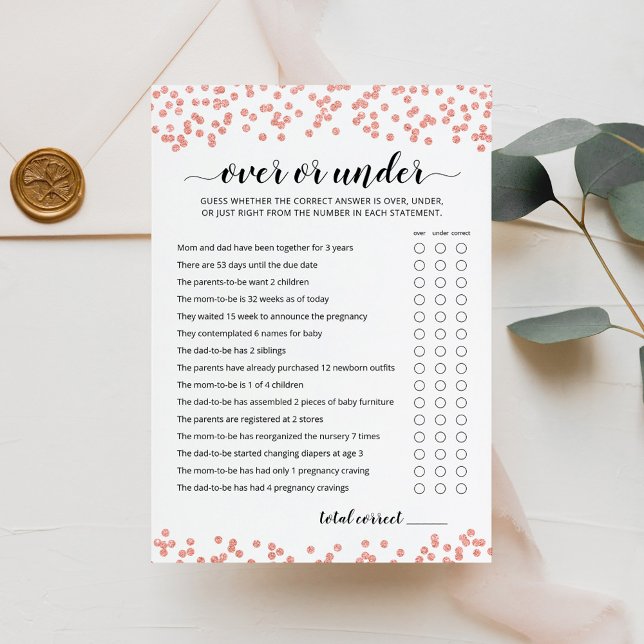 Carte de Baby shower de partie modifiable sur ou s (Créateur téléchargé)