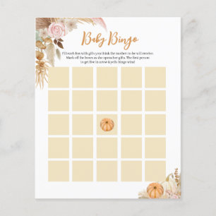 Carte de Baby shower de petit Citrouille Boho