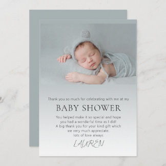 Carte de Baby shower de recouvrement de photo budg