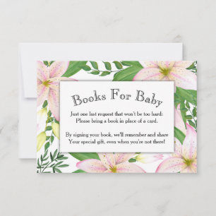 Carte de Baby shower Floral Rose Lily