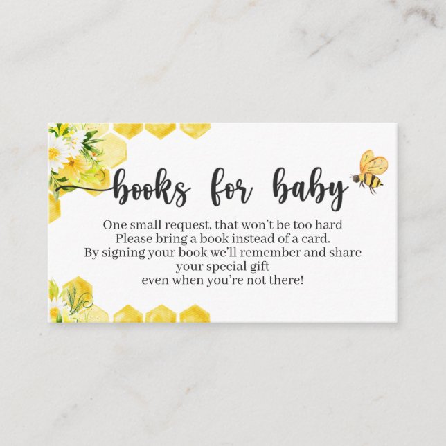 Carte de Baby shower Little Honey Bee (Devant)