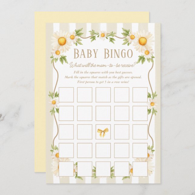 Carte de Baby shower neutre de Little Silly Goose (Devant / Derrière)