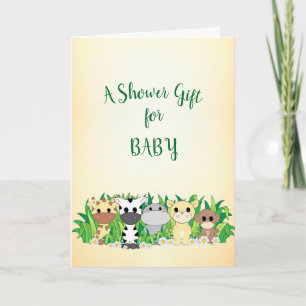 Carte de Baby shower pour animaux Safari adorable