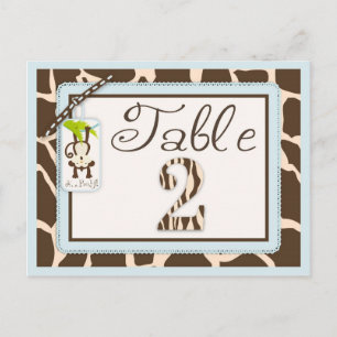 Carte de Baby shower Safari Monkey Poster de anima