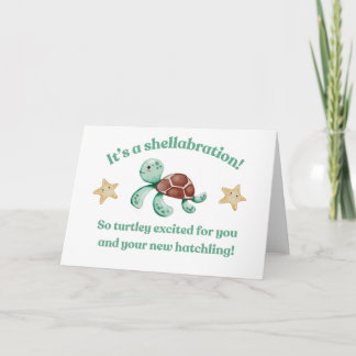 Carte de Baby Shower Tortue