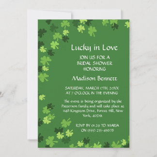 Carte de BABYShower de la Saint-Patrick Chanceux e