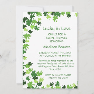 Carte de BABYShower de la Saint-Patrick Chanceux e
