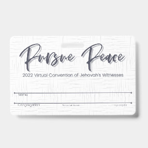 Carte de badge de convention JW Keepsake Chaume