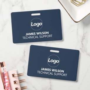 Carte de badge d'identification Logo du personne