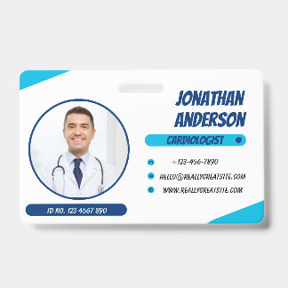 Carte de badge d'identification photo d'infirmière