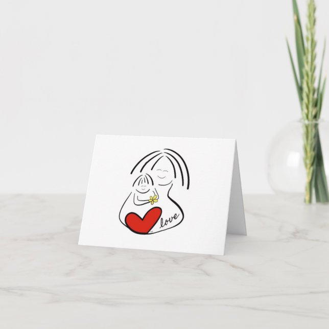 Carte de bagarre pour la fête des mères (Message à (Devant)