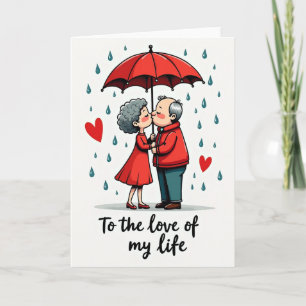 Carte de baiser romantique de l'amour de ma vie