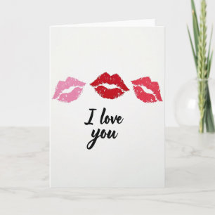Carte de baiser romantique Je t'aime