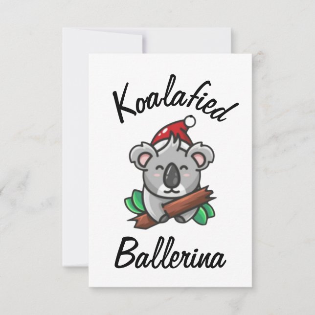 Carte de ballerine koalifiée (Devant)