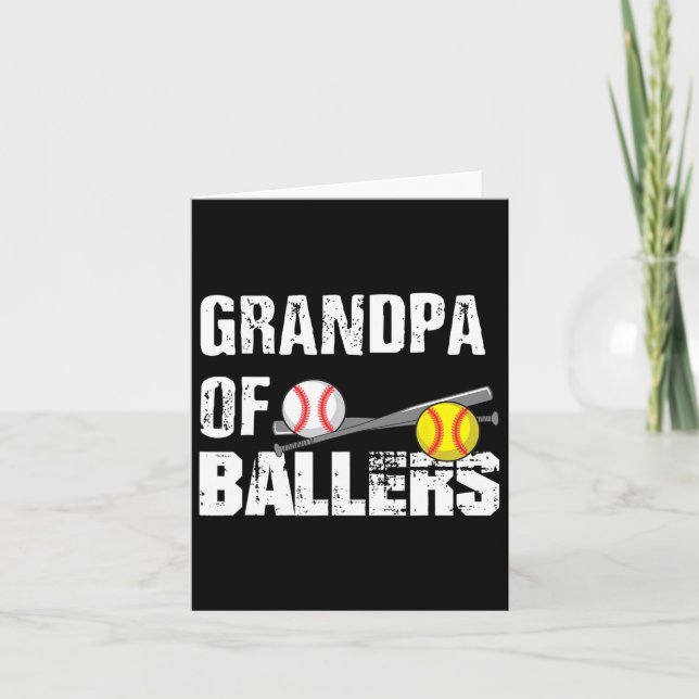 Carte De Ballers Funny Baseball Softball Fête des pères  (Devant)