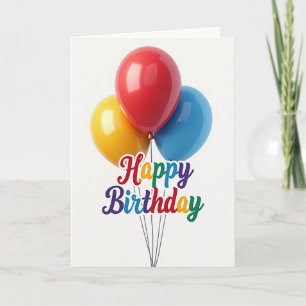 Carte de ballon brillant joyeux