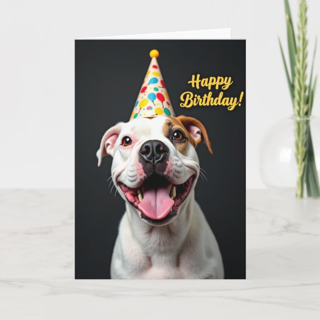 Carte de ballon de chien joyeux (Devant)