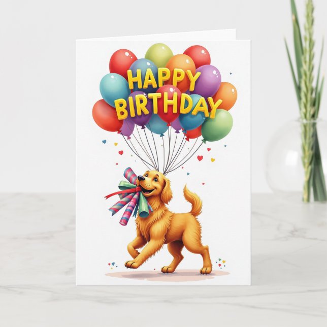 Carte de ballon de chiot joueur (Devant)