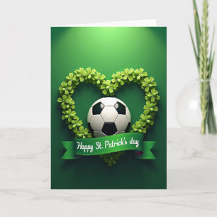 Carte de ballon de football Clover Heart