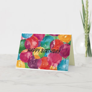 Carte de ballon de joyeux anniversaire