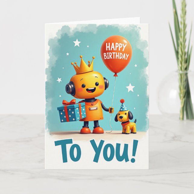 Carte de ballon de personnage de fête (Devant)