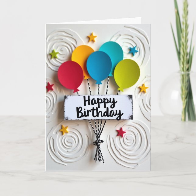 Carte de ballon joyeuse (Devant)