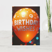 Carte de ballon orange vif