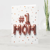 Carte de ballon pour maman numéro 1