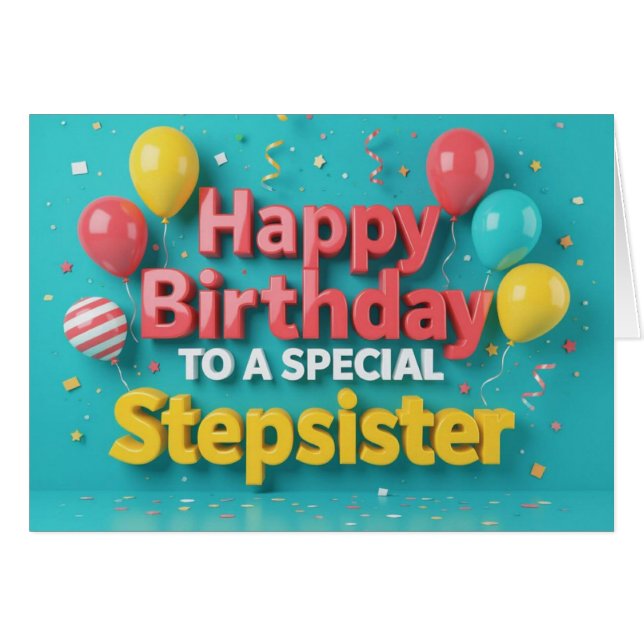 Carte de ballons d'anniversaire mignonne pour bell (Devant horizontal)
