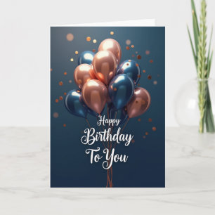 Carte de Ballons Métalliques Joyeux