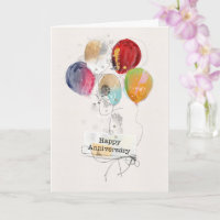 Carte de ballons pour l'anniversaire de l'employé