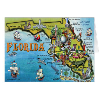 Carte de bande dessinée de la Floride