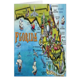 Carte de bande dessinée de la Floride