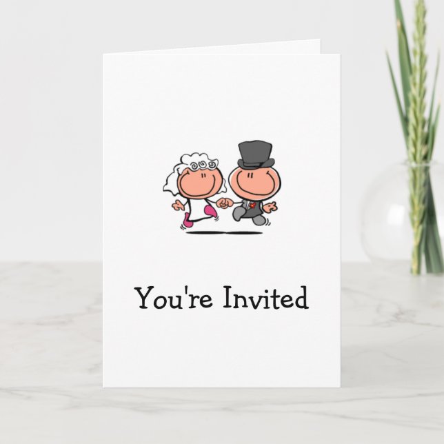 Carte de bande dessinée d'invitation de Fête de la (Devant)