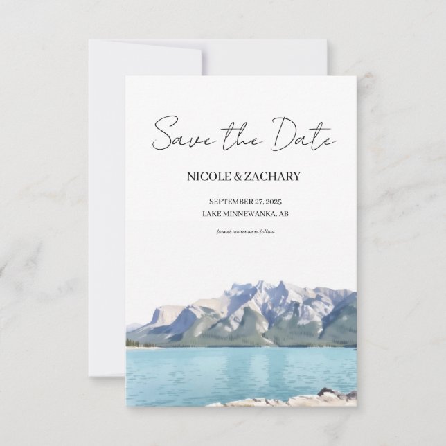 Carte de Banff National Park - Enregistrer la date (Devant)