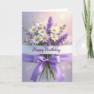 Carte de bannière d'anniversaire scintillante